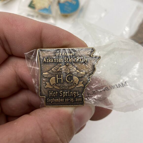 Harley Davidson Owners Group Lot Of 14 Rally & Motorcycle Club Pins HOG Pins - Picture 7 of 12